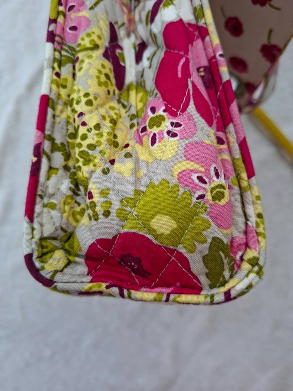 Vera Bradley Quilted Cotton Make Me Blush Floral Shoulder Bag - Picture 3 of 14